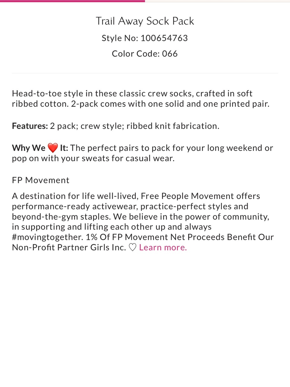 Free People Movement Trail Away Sock Pack- Blush Combo - Picture 3 of 5